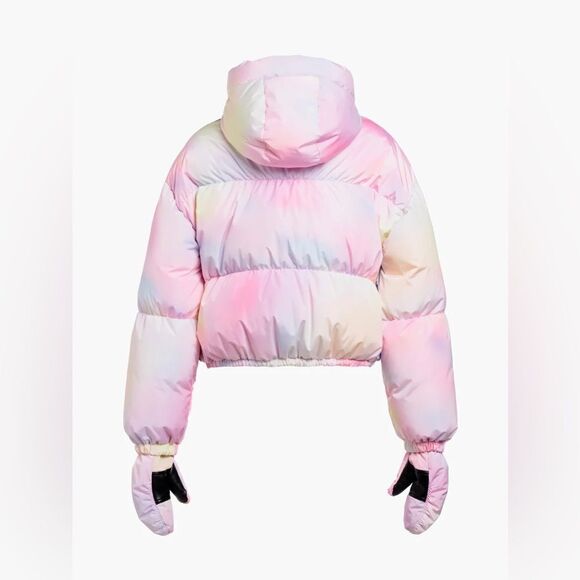 Goldbergh Lumina Puffer Ski Jacket Coat NWT Pastel Pink Purple US 10 Mittens - Picture 3 of 12